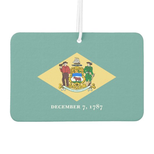Désodorisant Pour Voiture Design de drapeau d'état du Delaware (Dos)