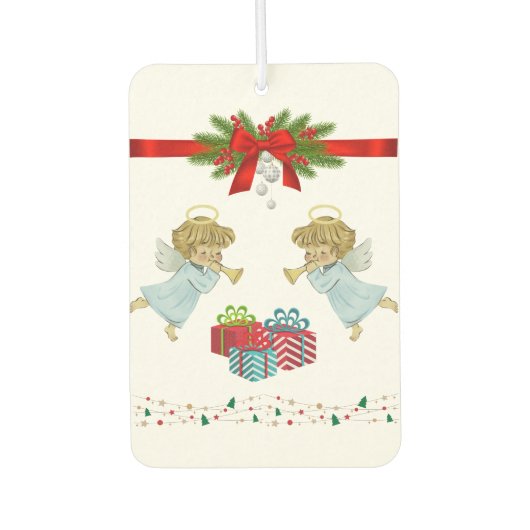 Désodorisant Pour Voiture Design de Noël avec anges (Devant)