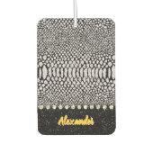 Désodorisant Pour Voiture Design d'impression de serpent chatoyant (Devant)