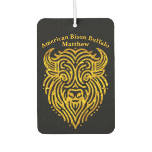 Désodorisant Pour Voiture Design élégant d'une tête de bison doré