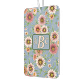 Désodorisant Pour Voiture Design floral bleu et rose (Gauche)