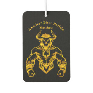 Désodorisant Pour Voiture Design graphique Gold Bold Bison
