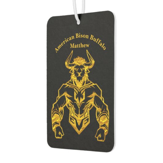 Désodorisant Pour Voiture Design graphique Gold Bold Bison (Gauche)
