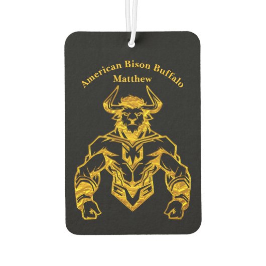 Désodorisant Pour Voiture Design graphique Gold Bold Bison (Dos)