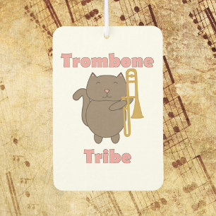 Désodorisant Pour Voiture Dessin animé de chat trombone mignon “Trombone Tri