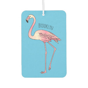 Désodorisant Pour Voiture dessin animé d'oiseau Flamant rose