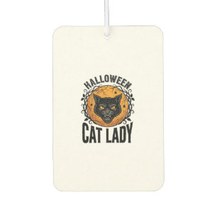 Désodorisant Pour Voiture Dessin de chemise de chat noir vintage Lady Hallow
