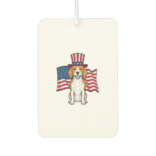 Désodorisant Pour Voiture Dessin de gravure vintage de drapeau de chien Beag