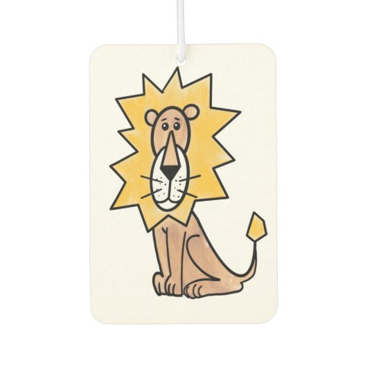 Désodorisant Pour Voiture dessin mignon lion enfants retro safari jungle ani (Devant)
