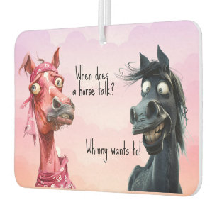 Désodorisant Pour Voiture Deux Quirky Horse Plaisanter Black Pink