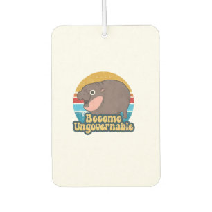 Désodorisant Pour Voiture Devenez ingouvernable Funny Baby Hippo Moo Deng Fu