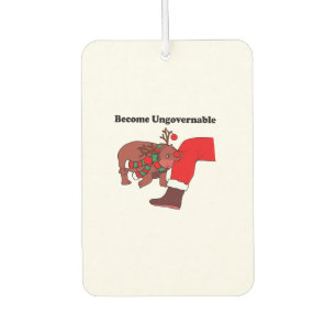 Désodorisant Pour Voiture Devenez ingouvernable Funny Moo Deng Christmas Moo
