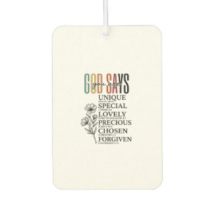 Désodorisant Pour Voiture Dieu dit que vous êtes fleur de foi vintage shirt