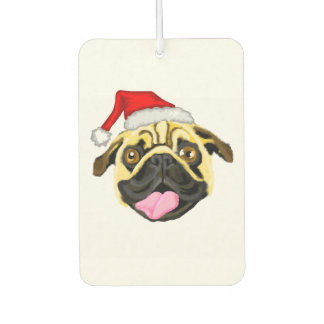 Désodorisant Pour Voiture Diffuseur de parfum de voiture Pug de Noël