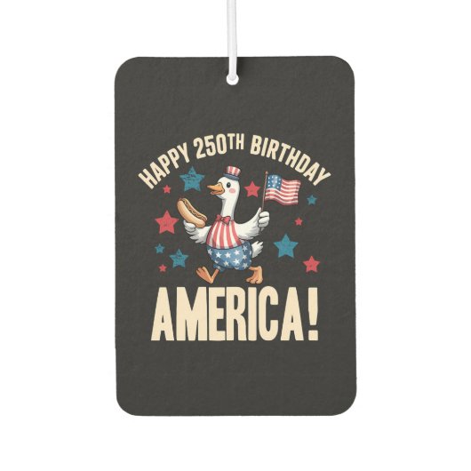 Désodorisant Pour Voiture Dindon patriotique stupide Anniversaire de l'Améri (Devant)
