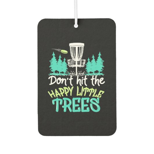 Désodorisant Pour Voiture Disc Golf Frappe Les Joyeux Petits Arbres (Devant)