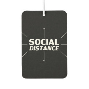Désodorisant Pour Voiture Distance sociale typographie moderne flèches amusa