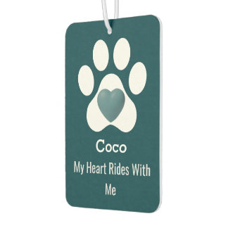 Désodorisant Pour Voiture DIY Modern Elegant Dog Paw Heart Funny Pet Lovers