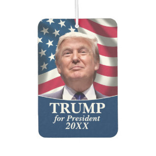Désodorisant Pour Voiture Donald Trump Photo American Flag - President 2020