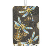Désodorisant Pour Voiture Dragonflies de Steampunk sur arrière - plan rayé b (Dos)
