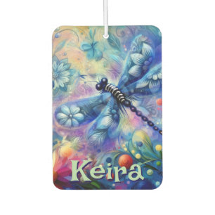 Désodorisant Pour Voiture Dragonfly Floral Personnalisé Abstrait Fantaisiste