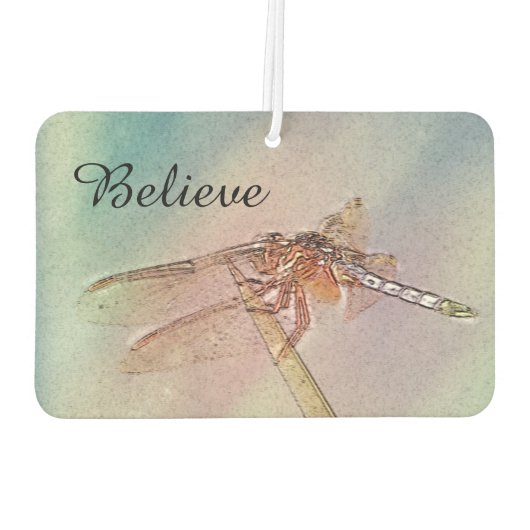 Désodorisant Pour Voiture Dragonfly Inspiration Pastel Personnalisée (Dos)