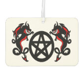 Désodorisant Pour Voiture Dragons rouges et noirs et Pentacle (Dos)