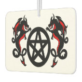 Désodorisant Pour Voiture Dragons rouges et noirs et Pentacle (Gauche)