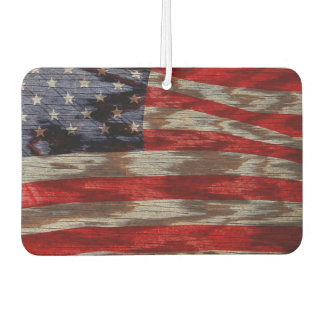 Désodorisant Pour Voiture Drapeau américain à grains de bois