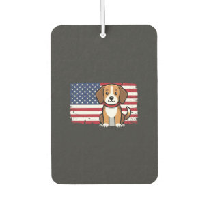 Désodorisant Pour Voiture Drapeau américain Chien Vector patriotique