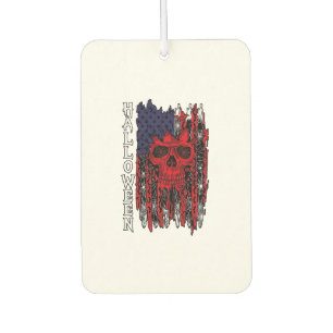 Désodorisant Pour Voiture Drapeau américain crâne rouge Halloween Toiles d'a