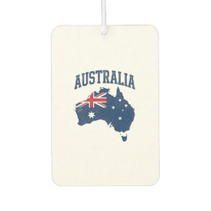 Désodorisant Pour Voiture Drapeau Australie Carte Graphique Vintage en détre