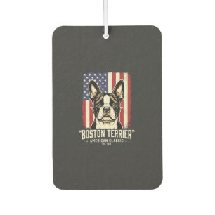 Désodorisant Pour Voiture Drapeau Classique Américain Boston Terrier