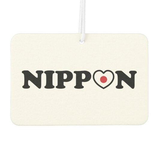 Désodorisant Pour Voiture Drapeau Coeur d'amour Nippon (Dos)