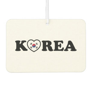 Désodorisant Pour Voiture Drapeau coréen Love Heart