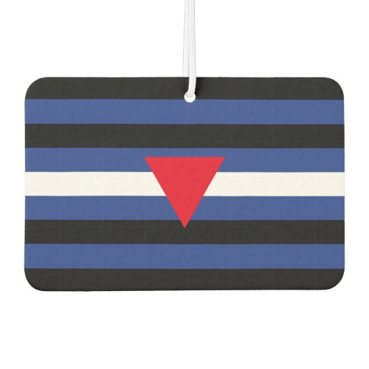 Désodorisant Pour Voiture Drapeau de fierté cuir queer (Devant)