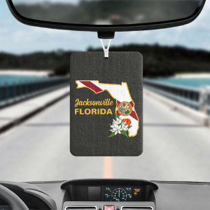 Désodorisant Pour Voiture Drapeau de Floride et Fleur Orange Blossom