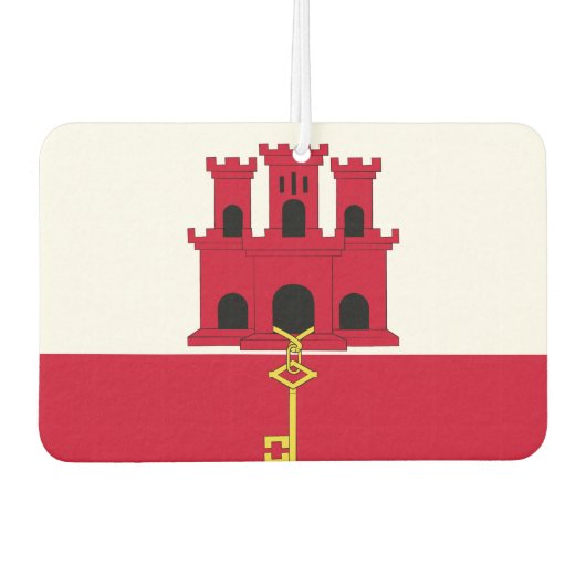 Désodorisant Pour Voiture Drapeau de Gibraltar (Devant)