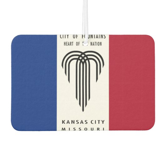 Désodorisant Pour Voiture Drapeau de Kansas (Devant)