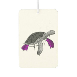 Désodorisant Pour Voiture Drapeau de la fierté asexuée Ace Tortue de mer Sub
