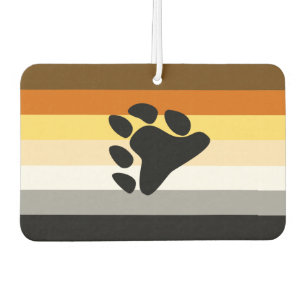 Désodorisant Pour Voiture Drapeau de la fierté de l'ours avec paw