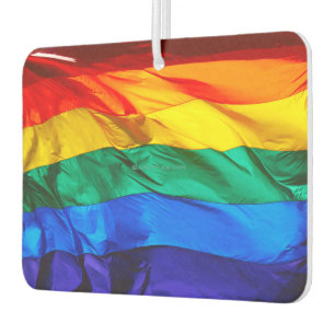 Désodorisant Pour Voiture Drapeau de la fierté gay de SlipperyJoe's agitant