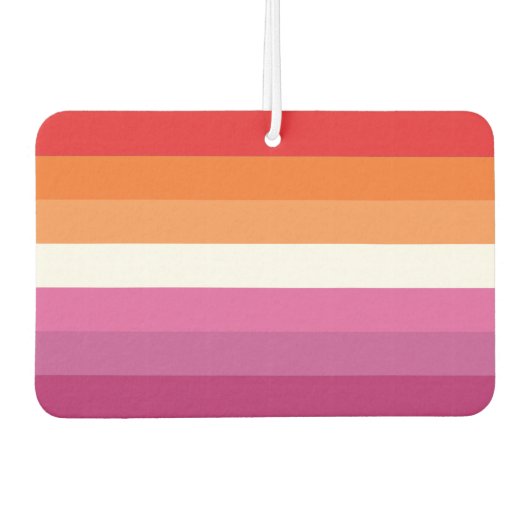 Désodorisant Pour Voiture Drapeau de la fierté lesbienne (Devant)