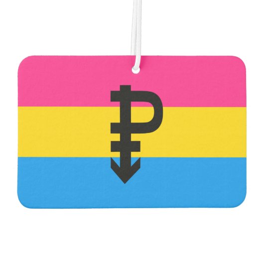 Désodorisant Pour Voiture Drapeau de la fierté Pansexual (Dos)