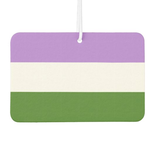 Désodorisant Pour Voiture Drapeau de la fierté queer (Devant)