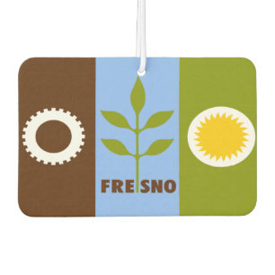 Désodorisant Pour Voiture Drapeau de la ville de Fresno