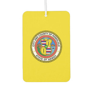 Désodorisant Pour Voiture Drapeau de la ville de Honolulu, Hawaii Golf Hat C