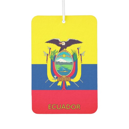 Désodorisant Pour Voiture Drapeau de l'Équateur (Devant)