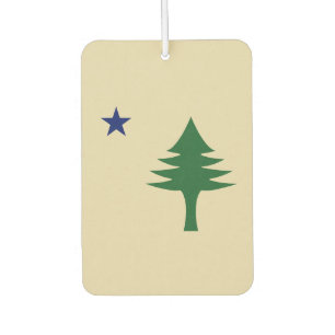 Désodorisant Pour Voiture Drapeau de l'État du Maine avec pin et étoile 1901
