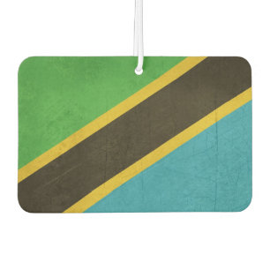 Désodorisant Pour Voiture Drapeau de l'État souverain de Grunge en Tanzanie